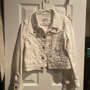 Girls white denim jacket
